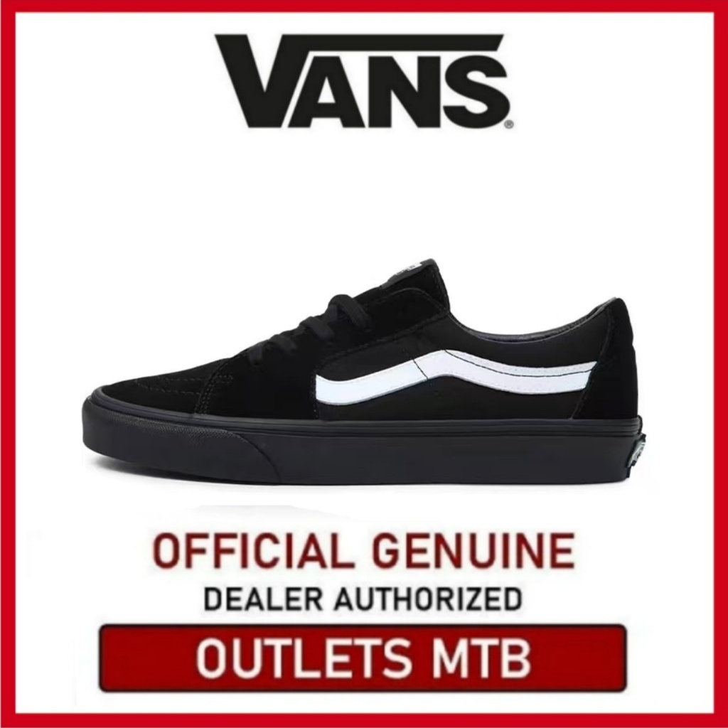 【100% Original】SK8 low cut board shoes for both men and women in black