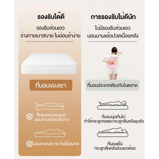 ที่นอนยางพาราแท้ 100% 3ฟุต/4ฟุต/5ฟุต/6ฟุต รองรับสรีระ ลดแรงกดทับ ลดแรงกดทับ บอกลาอาการปวดหลัง COD