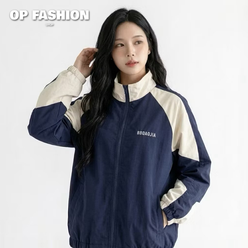 (เสื้อเบสบอล2) สไตล์ผ้าร่ม สีสันสวยงามสดใส ใส่คลุมลุคหล่อสาวเท่ห์
