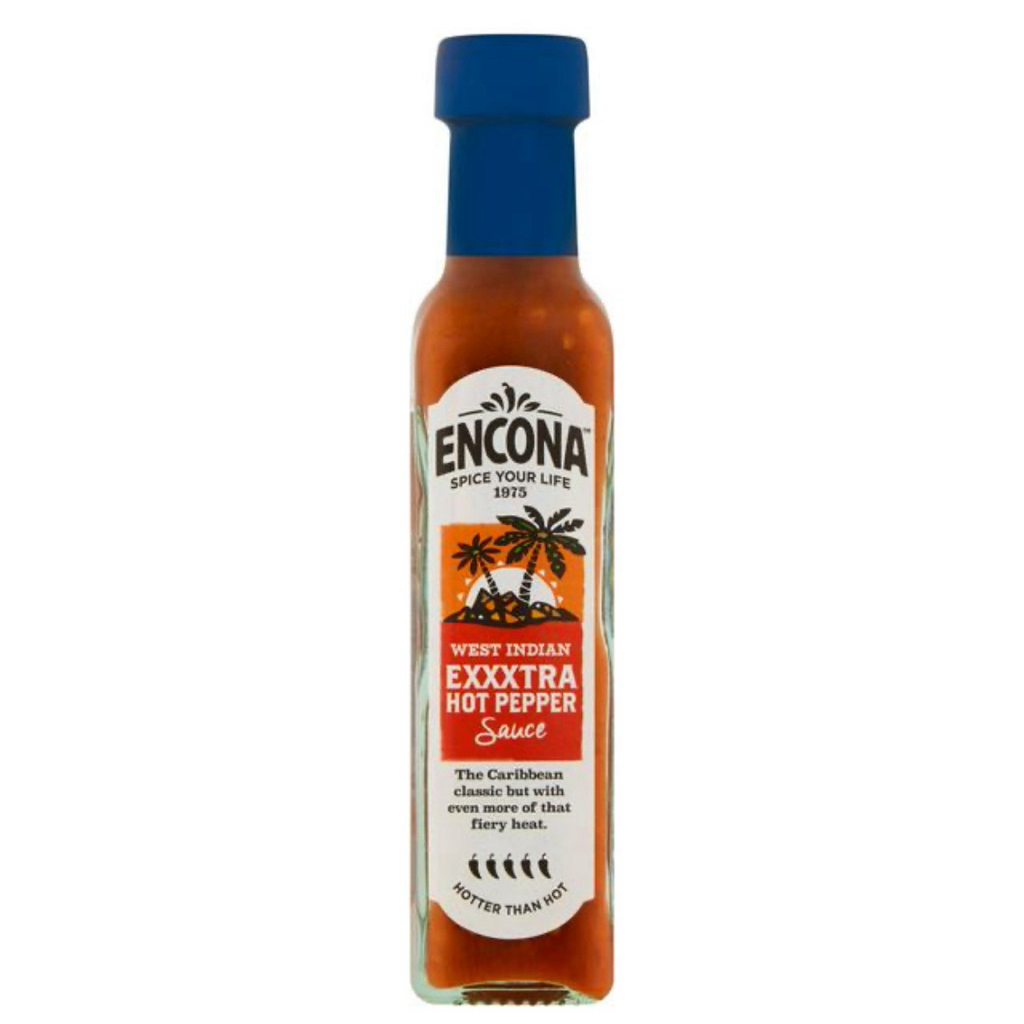 Encona West Indian Original Hot Pepper Sauce/Extra Hot Pepper Sauce/Carolina Reaper 142ml.