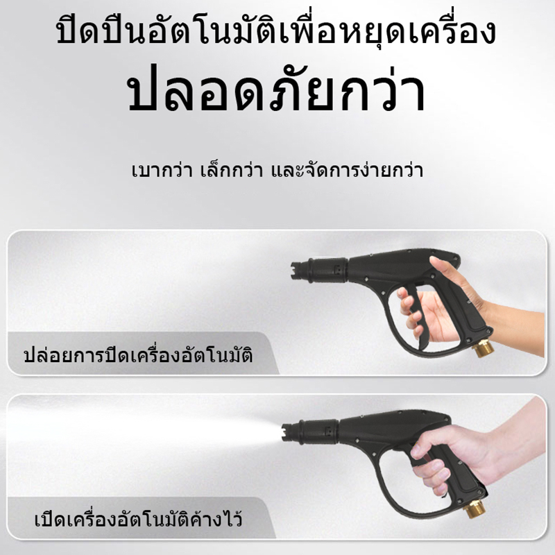 REAIM เครื่องฉีดน้ำแรงดันสูง 200 บาร์ 850Wรุ่นใหม่! มอเตอร์เหนี่ยวนำดูดน้ำได้ด้วยตัวเอง - รูปที่ 2
