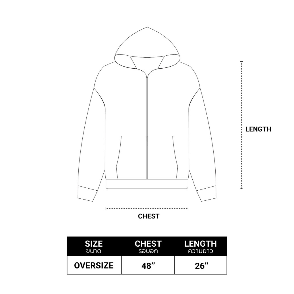 URTHE - เสื้อฮู้ดดี้ เสื้อกันหนาว Oversize รุ่น ICON STAR HOODIE - รูปที่ 7