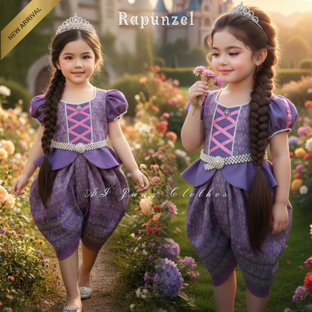 ชุดไทยเก็กรุ่น “ราพันเซล” ~ AI Jung Clothes ชุดไทยเด็ก ชุดไทยใส่ไปโรงเรียน ราคา ถูกที่สุด ดีลบีเคเค แกลเลอรีภาพที่ 6