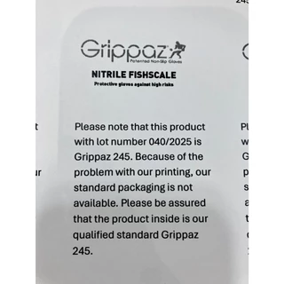 ถุงมือไนไตรไม่มีแป้ง กริฟพาส Grippaz หนา 5 มิล 9 นิ้ว ลายเกล็ดปลา สีฟ้าม่วง สีฟ้า 100 Pcs/กล่อง