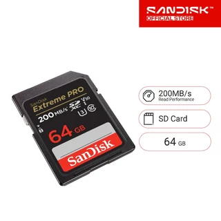 SANDISK EXTREME PRO SDXC UHS-I CARD 64GB (SDSDXXU-064G-GN4IN) ความเร็ว อ่าน 200MB/s เขียน 90MB/s