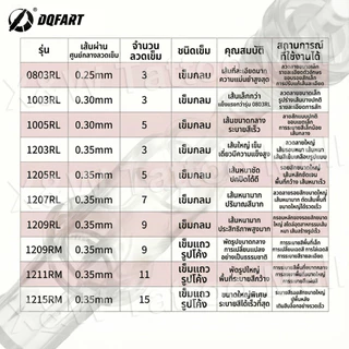DQFART กล่องเข็มสัก 10 ชิ้น สักเครื่องมือ RL/RM สแตนเลสเกรดทางการแพทย์