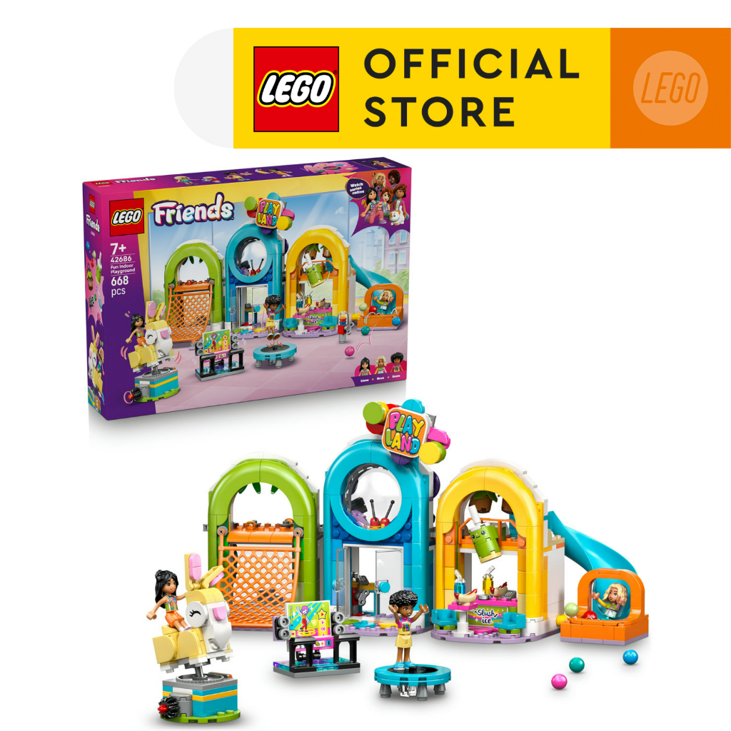 LEGO Friends 42686 Fun Indoor Playground (668pcs.), Building Blocks, Kids Toy