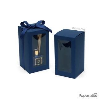 【NEW】555paperplus กล่องใส่แก้ว 8.5x8.5x16 ซม. (20ใบ)(BK25W) กล่องใส่ของชำร่วย กล่องจัดกิ๊ฟเซต