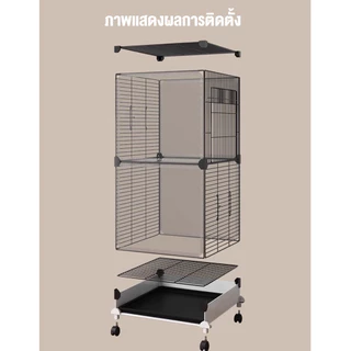 Pet.Pals กรงนกขนาดใหญ่ มีที่ใส่อาหารและน้ำ กรงนก กรงสัตว์เลี้ยง กรงนกเลิฟเบิร์ด กรงนกพกพา กรงนกหัวจุก กรงนกแก้ว กรงนก