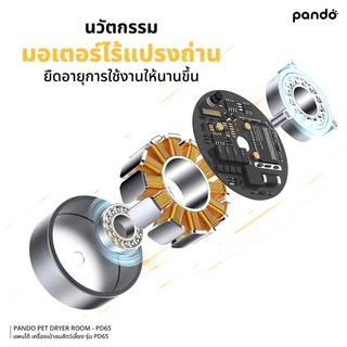 PANDO Pet Dryer Room PD65 แพนโด้ เครื่องเป่าขน สำหรับสัตว์เลี้ยง รุ่น PD65 ตู้เป่าขน อัตโนม
