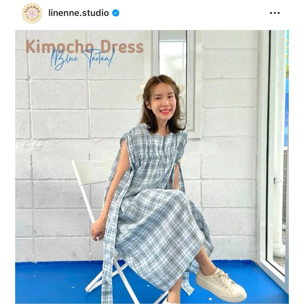 (ส่งต่อ)Linenne เดรสฟรีไซส์ ไม่มีตำหนิ