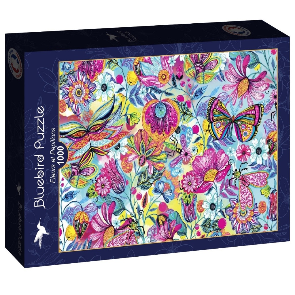 BLUEBIRD PUZZLE: Fleurs et Papillons (1000 Pieces) [Jigsaw Puzzle]
