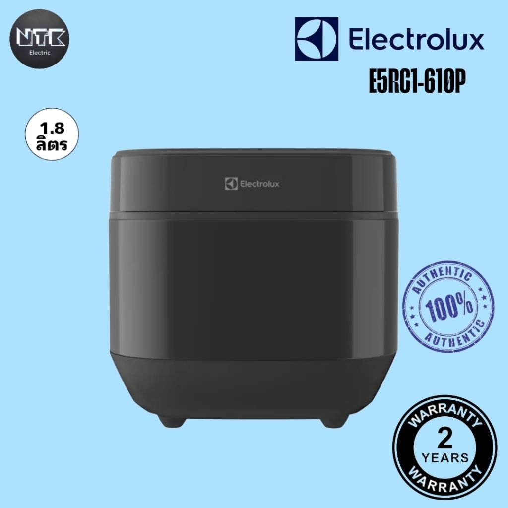 (NEW)ELECTROLUXหม้อหุงข้าวดิจิตอล รุ่น E5RCI-610P ความจุ 1.8 ลิตร สีดํา