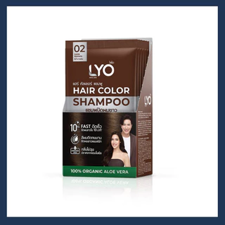 (กล่อง 6 ซอง)ไลโอ แชมพูปิดผมขาว (LYO Hair Color Shampoo) 4 สี