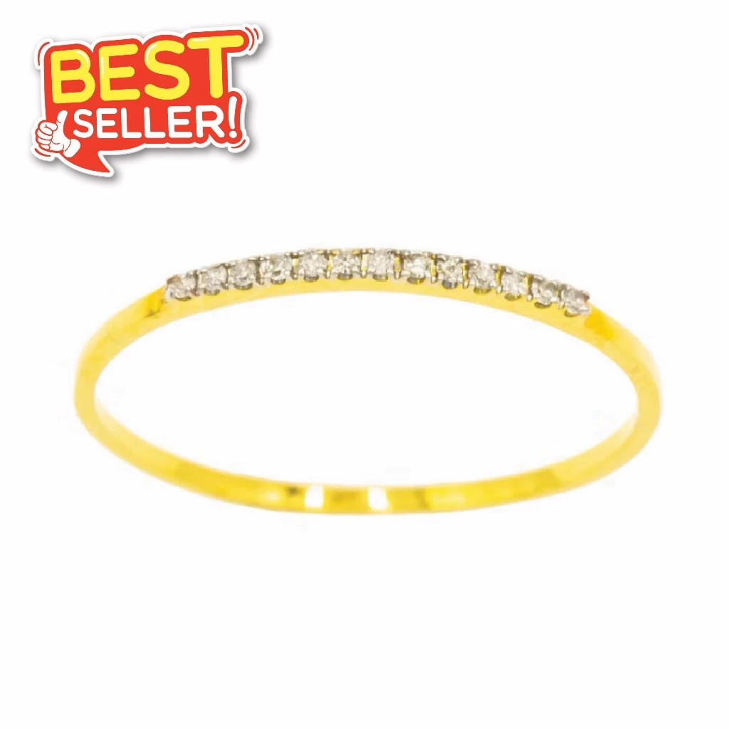 🔥 แหวนแถว เล็กๆ เพชรแท้ ทองแท้ 9k น่ารักๆ สำหรับคนชอบใส่แหวนเล็กๆ มินิมอล SI321