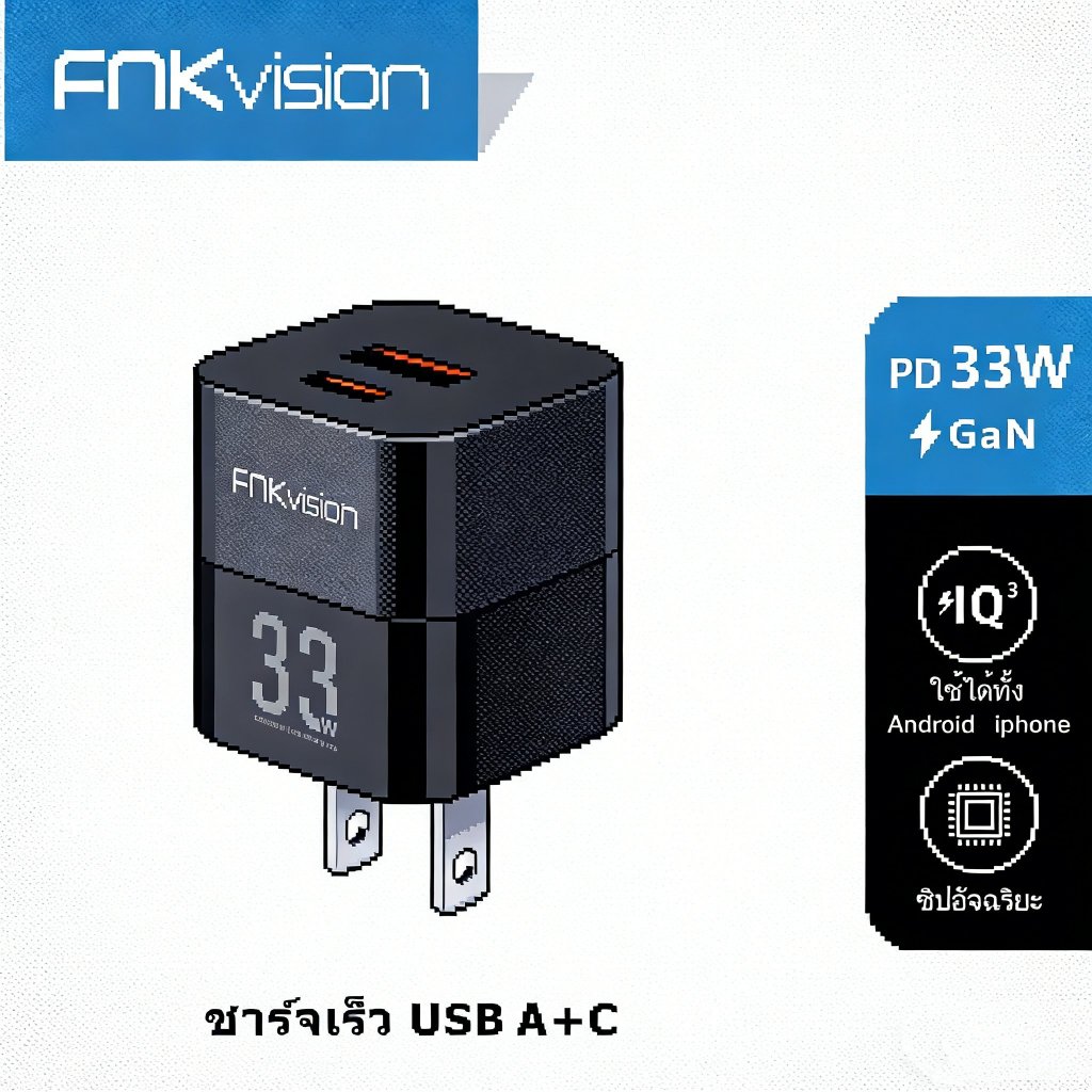 FNKvision ชาร์จไว pd 33w charger type c to l สายชาร์จเร็ว+หัวชาร์จชาร์จคุณภาพสูง สำหรับ ip7 8 x xr 11 12 13 14 17PROMAX