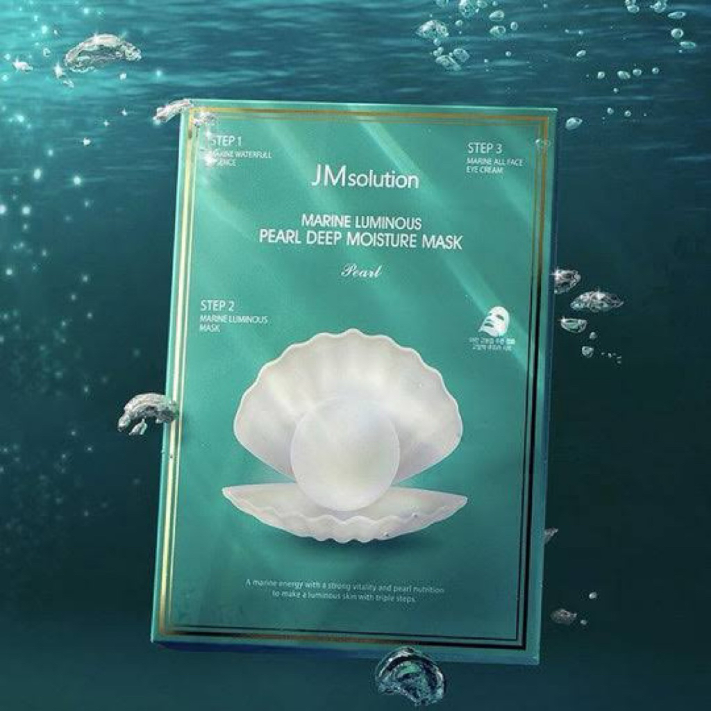 มาร์กหน้ากล่อง JMsolution Marine Luminous Pearl Moisture Mask