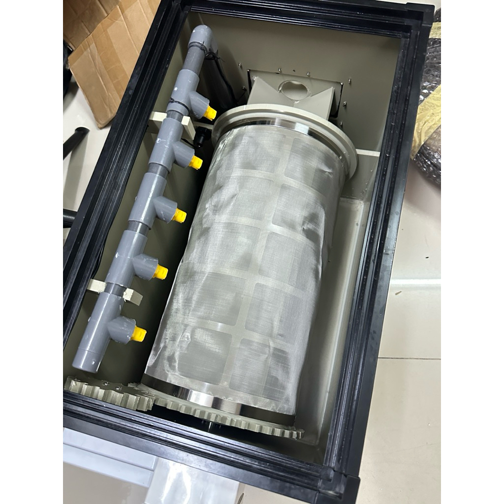 ดรัมฟิลเตอร์  drum filter กรองขี้ปลา อัตโนมัติ บ่อ1-3ตัน