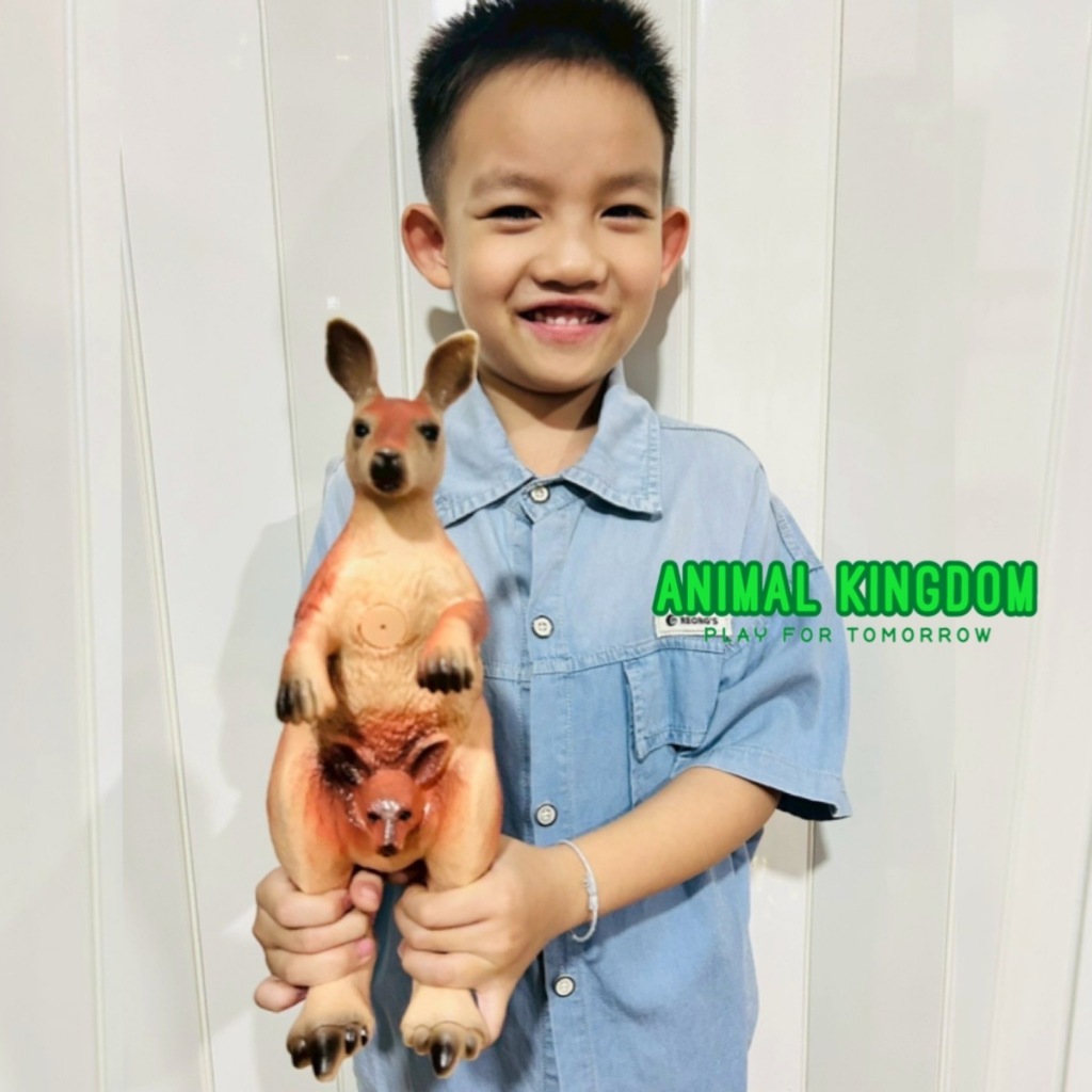 Animal Kingdom โมเดลสัตว์ Kangaroo จิงโจ้ ขนาด 30.00 CM แบบนิ่ม (จากหาดใหญ่)