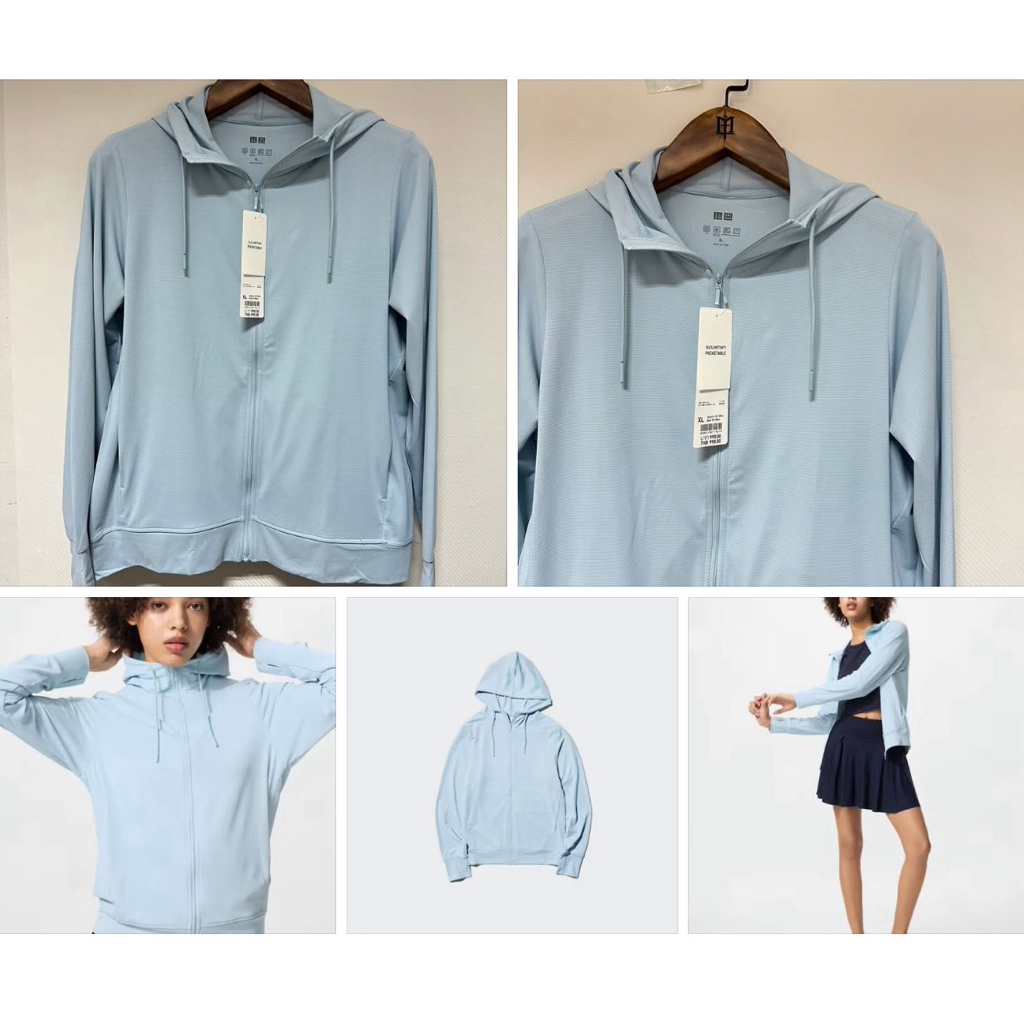 เสื้อกันแดด Uniqlo Airism Uv cut Size S-XL ผู้หญิง ของแท้ เสื้อกันยูวี (พร้อมส่ง)
