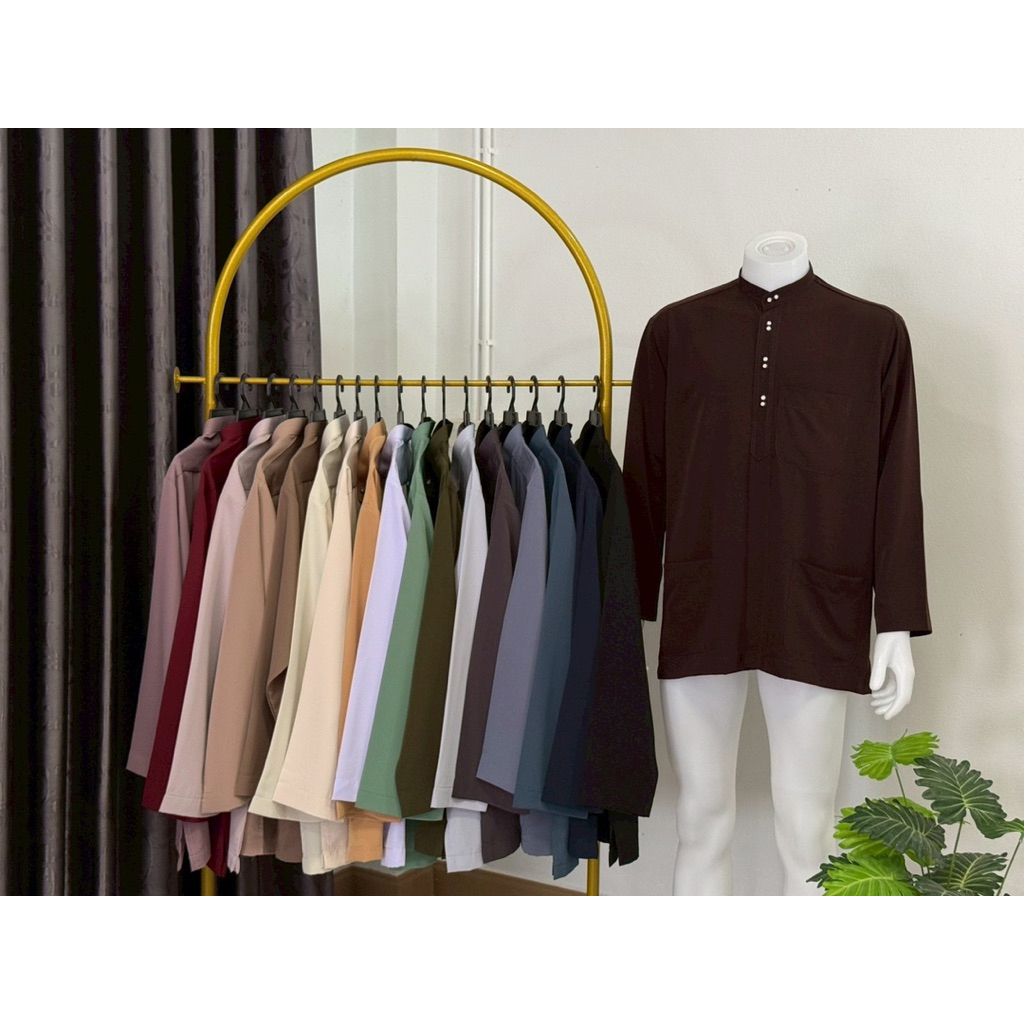 เสื้อกูรงชาย เสื้อซาฟารี3กระเป๋า เนื้อผ้าใส่สบาย