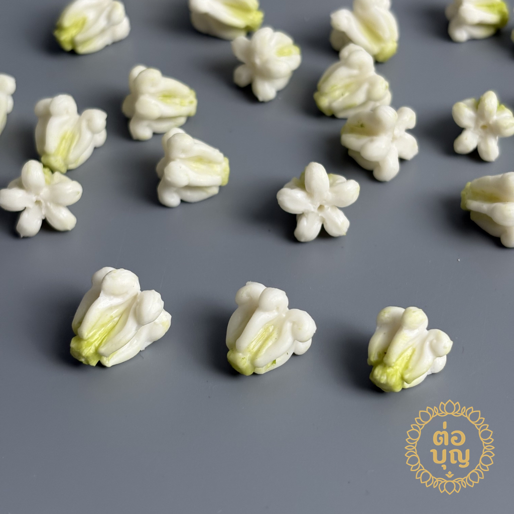 ดอกรักดินปั้น งานแฮนด์เมด 3 ขนาด แพ็ค 100 ดอก เหมือนจริง มีรูร้อย เข็มเสียบง่าย พร้อมส่ง