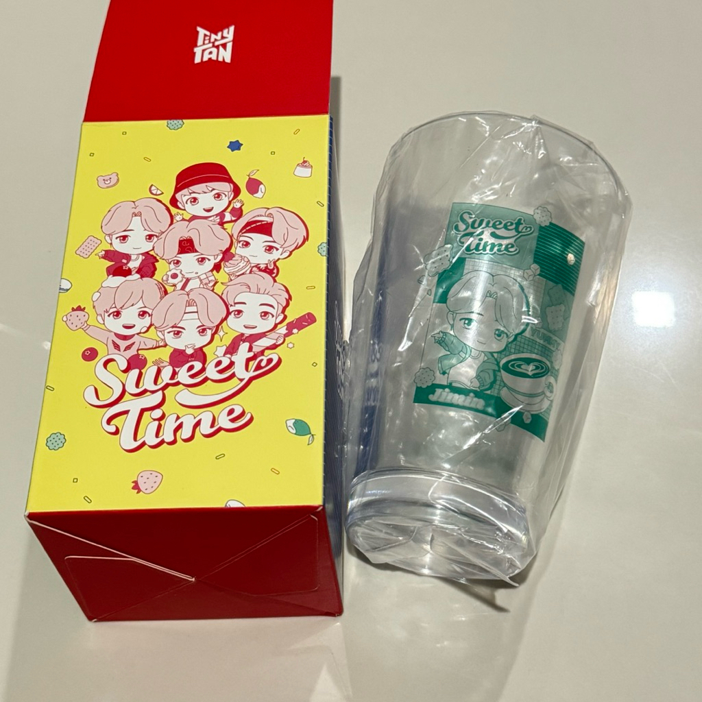 แก้ว Tinytan sweet time ของแท้ Jimin V พร้อมส่ง