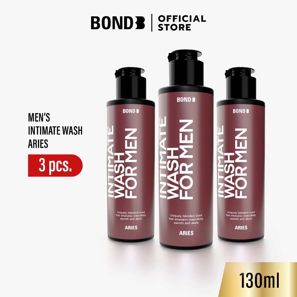 [Packx3] Bond Men's Intimate Wash Aries 130 ml. (สูตรอุ่น) แพ็ค 3 ชิ้น