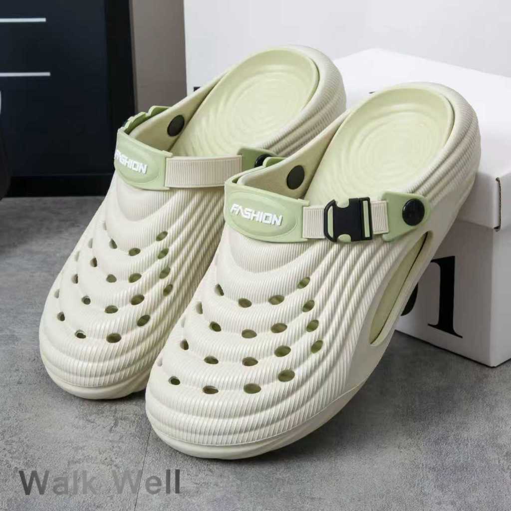 รองเท้าแตะสำหรับผู้ชาย Walk.Well | กันกระแทก, กันลื่น, กันน้ำ, ระบายอากาศได้ | รองเท้าแตะแบบใหม่สำหรับฤดูฝน
