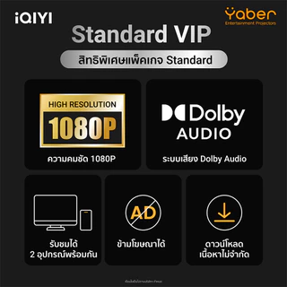 (E-voucher) iQIYI VIP Standard 1 วัน / 3 วัน / 7 วัน รับโค้ดในช่องแชท แอปดูหนัง ดูซีรีส์ ซับไทยและพากย์ไทย คมชัด Full HD