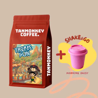 New!! Tanmonkey Coffee Triple Fun เมล็ดกาแฟคั่วเบลน Colombia Papua New Guinea Ethiopia