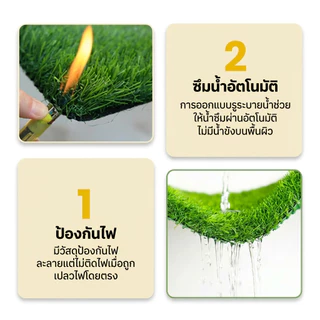หญ้าเทียม 3 ซม. ขนาด 3x10 ม. สำหรับสวนและลานบ้าน สมจริง สีสวย ทน UV ใช้งานกลางแจ้งได้ยาวนาน