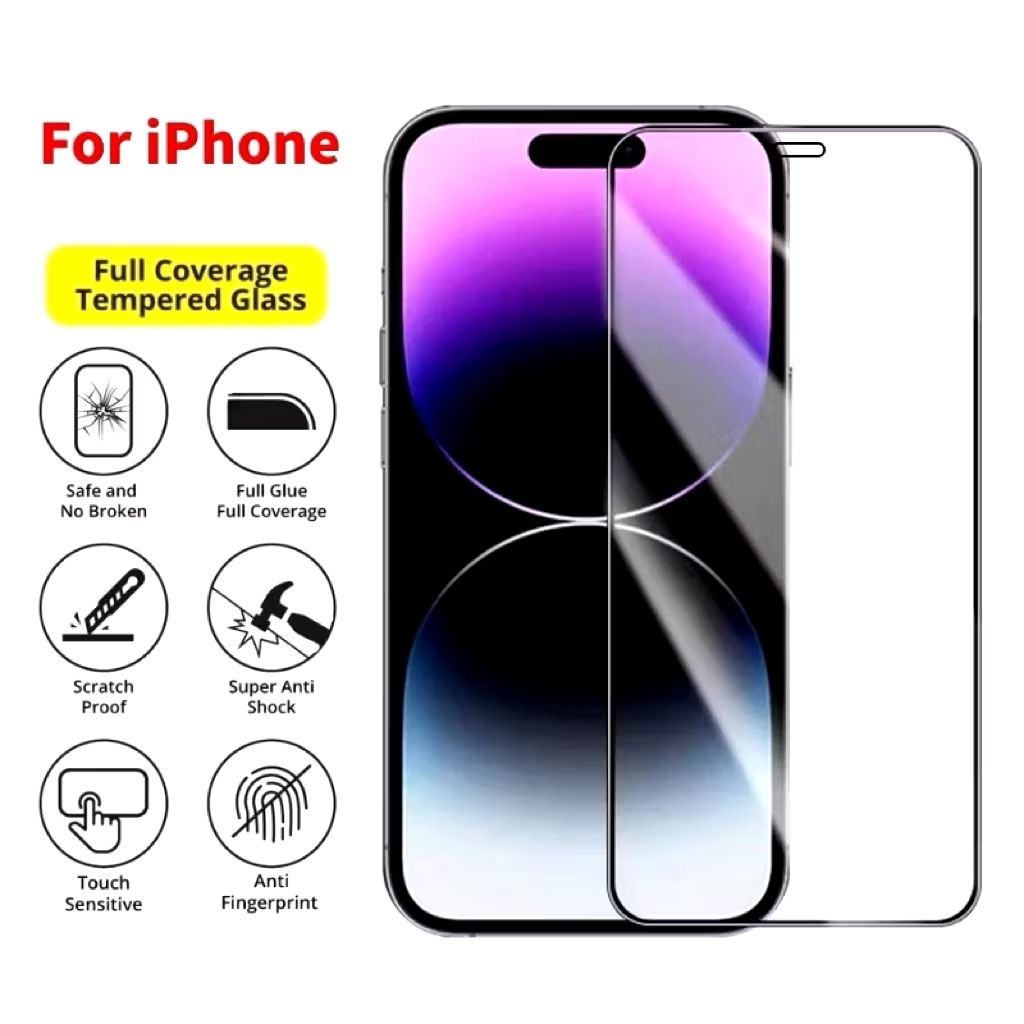 【รุ่นใหม่】ฟิล์มกระจก สำหรับ iPhone 16 15 Pro Max i14 14pro max i13 13pro max i12 12pro max i11 11pro
