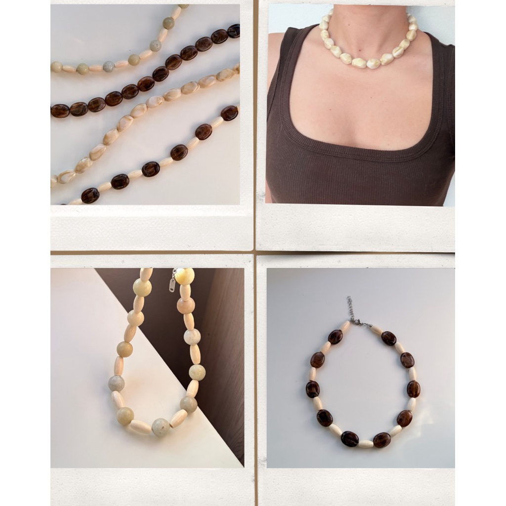 SMB - สร้อยคอลูกปัดรุ่น Renni🦢🍪🍦🌰