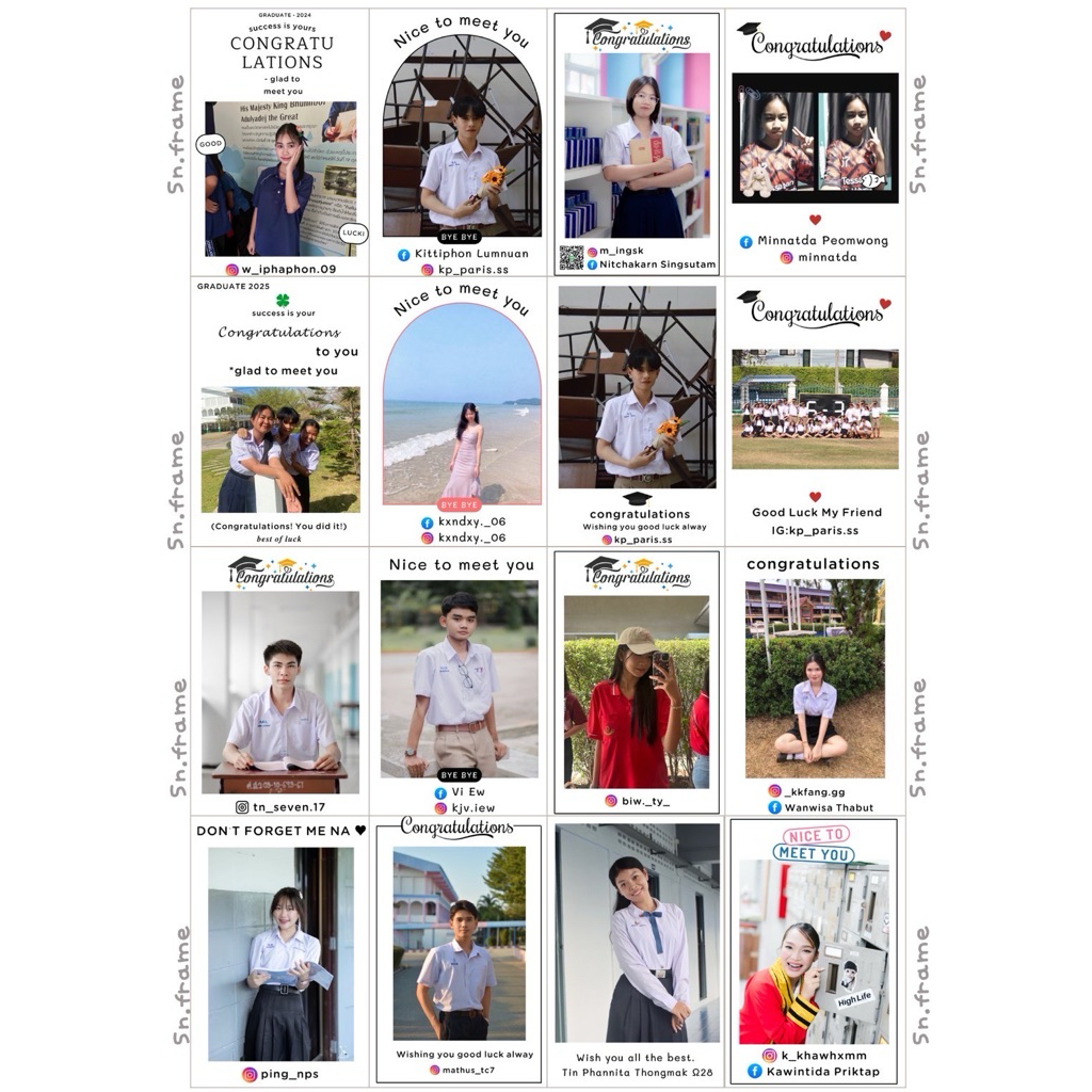 โพลาลอยด์ปัจฉิม รูปละ 2.5 บาท 🎉ใส่ข้อความฟรี+ซองใส 👉เลือกแบบทักแชท