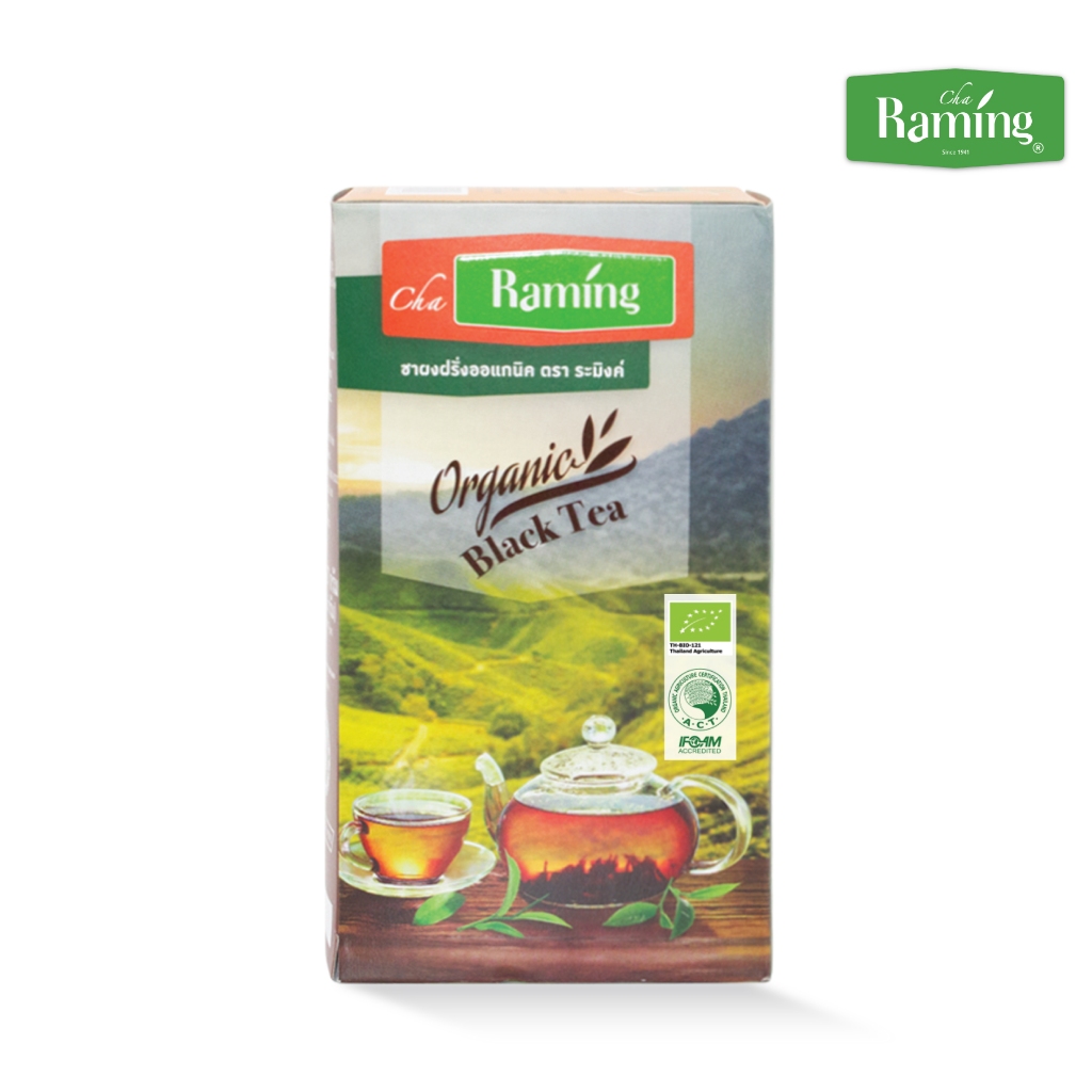 ชาดำออแกนิค ชนิดผงบดหยาบ 250 กรัม ตราชาระมิงค์ (Raming Organic Black Loose Tea)