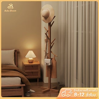 🛒 [Bubu] 🏡ที่แขวนกระเป๋า ทำจากไม้สนธรรมชาติ แขวนผ้าได้ แขวนเสื้อได้ ราวแขวน สำหรับหมวก มินิมอล ที่แขวนเสื้อ สะดวก