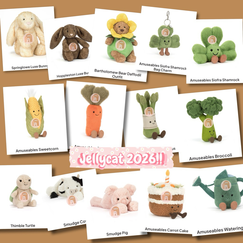 🔥พรีออเดอร์คอลใหม่2026!!🔥ล่าสุดJellycat Bunny Amuseble 2026🔥