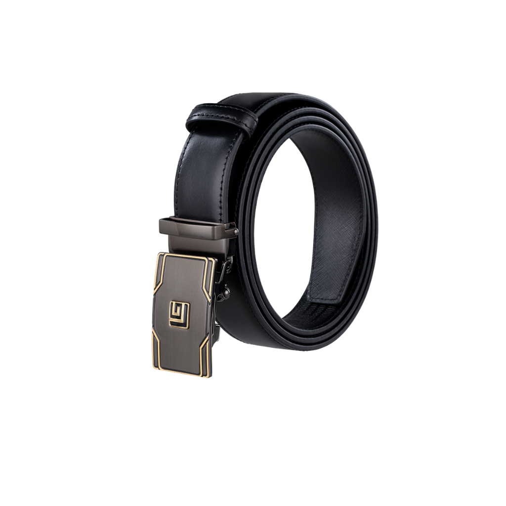 Guy Laroche เข็มขัดหนังผู้ชาย สีดำ รุ่น MGB0053AW5BL41
