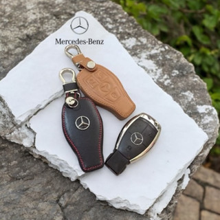 ซองหนังแท้ ใส่กุญแจรีโมทรถยนต์ รุ่นตัวเต็ม-โลโก้เหล็ก Merced…