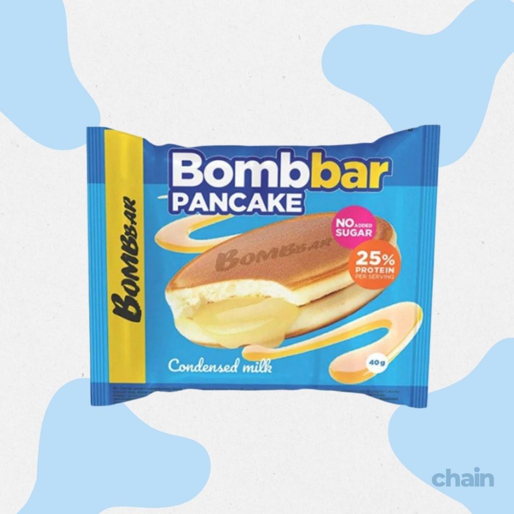 แพนเค้กโปรตีน – รสนมข้นหวาน โปรตีน 25% ไม่เติมน้ำตาล ขนมเพื่อสุขภาพ 40 กรัม by Bombbar