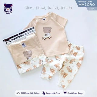 Mami baby ชุดเซ็ท เสื้อแขนสั้น กางเกงขายาว 3เดือน - 18เดือน