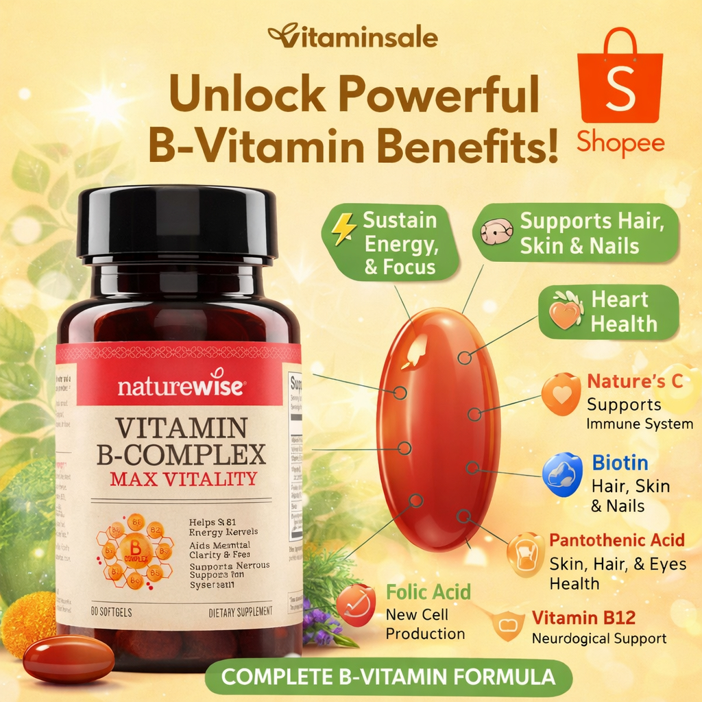 NatureWise Vitamin B-Complex Max Vitality Complete B-Vitamin Formula