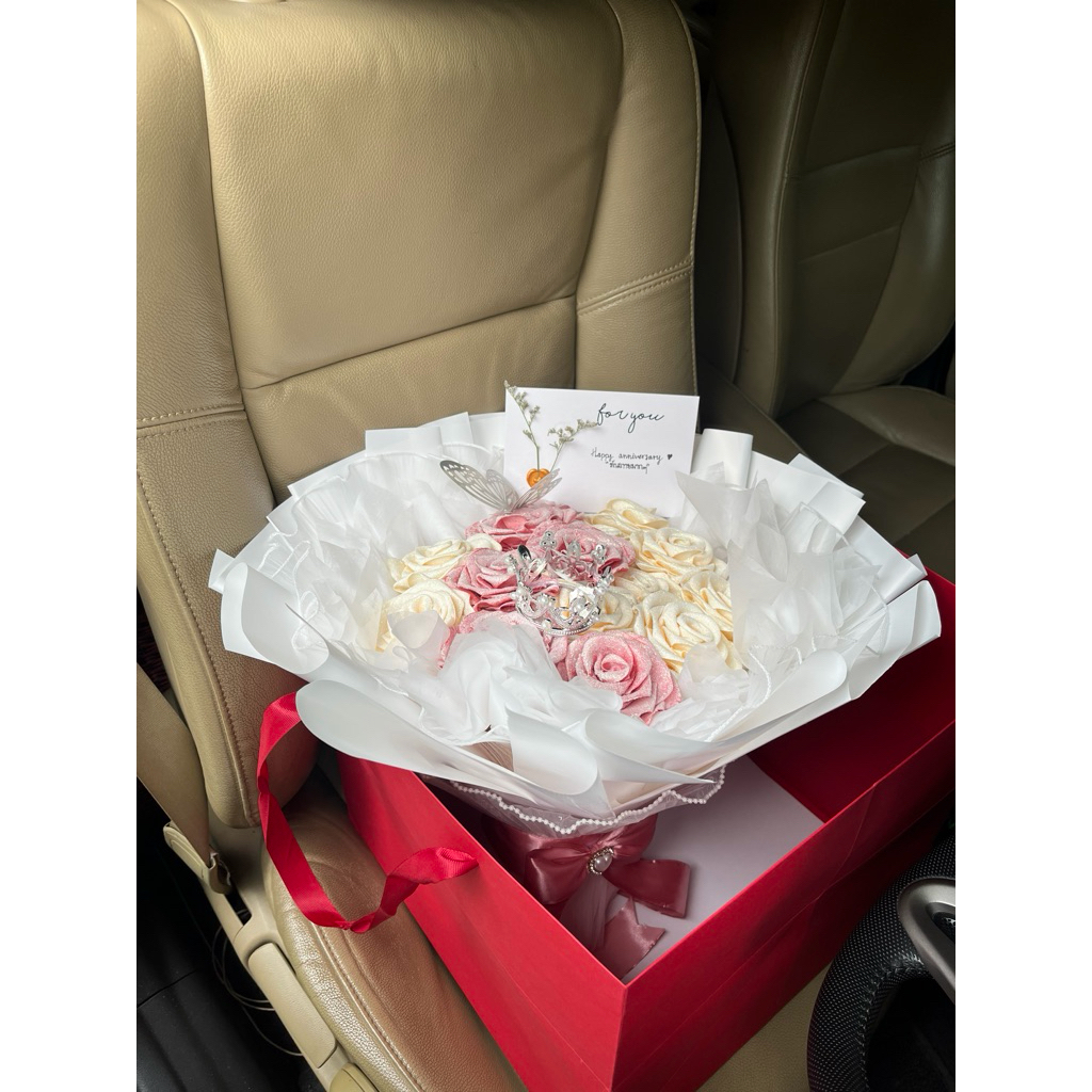 เซ็ตทำช่อดอกไม้ 15 ดอก อุปกรณ์ครบ พร้อมทำ มอบให้คนพิเศษ เลือกของตกแต่งเพิ่มทักหรือกดอีกตะกร้า - รูปที่ 6