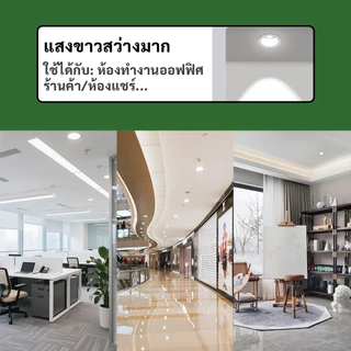 MIMI โคมไฟดาวน์ไลท์ ฝังฝ้า Panel Light LED 9W 12W 18W ดาวน์ไลท์ กลม ติดเพดาน 3สี หลอดไฟ Downlight