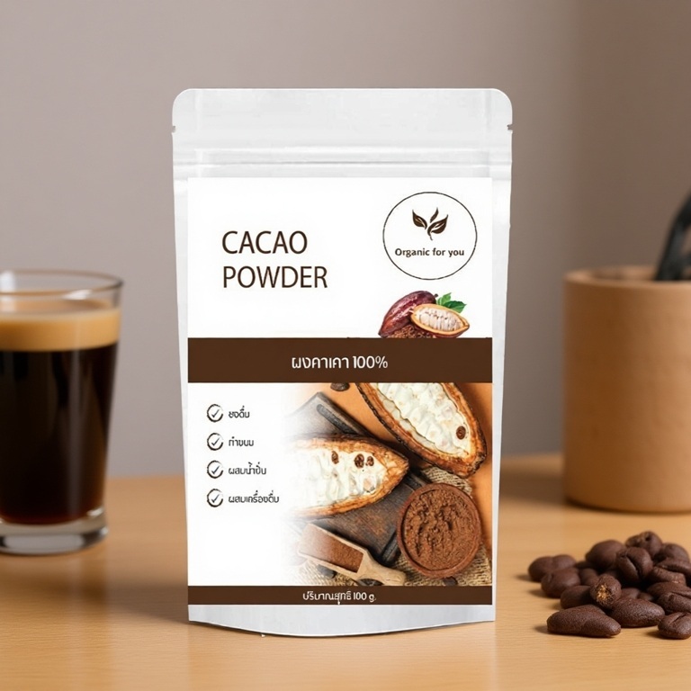 ผงคาเคาแท้ CACAO Powder (ร้านหลัก) 💥 ขนาด 100 กรัม/ซอง 💥