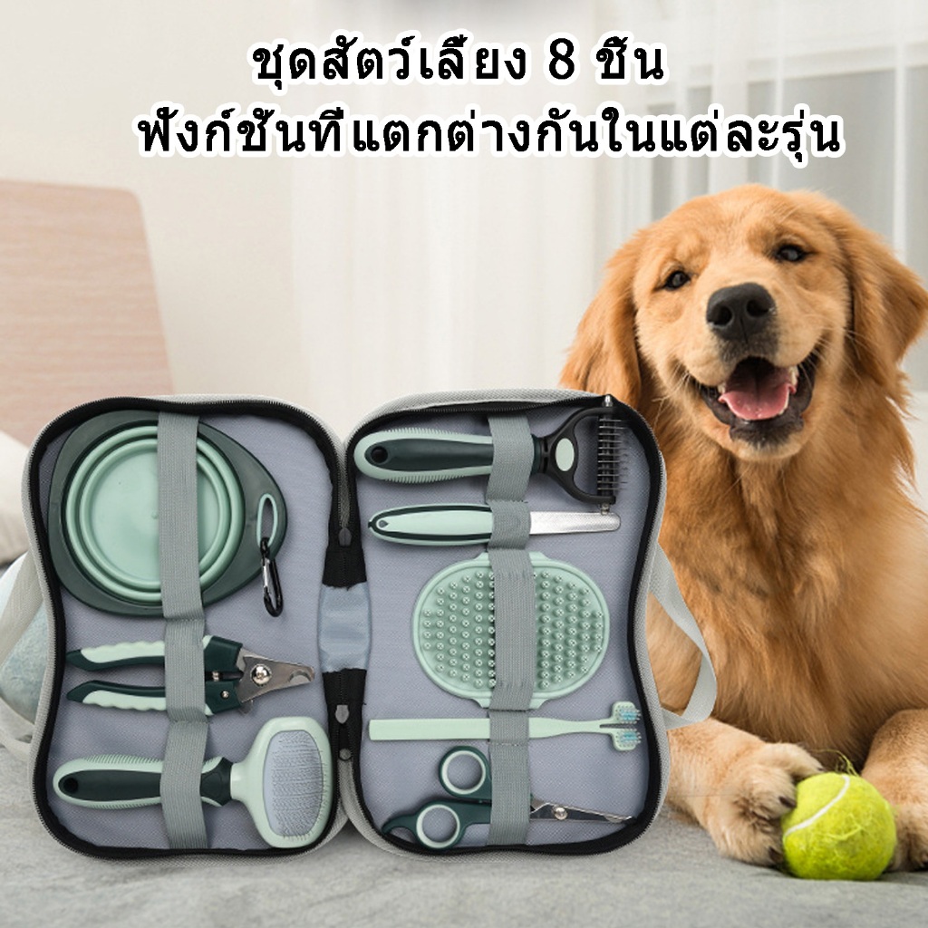 ชุดกรูมมิ่งสัตว์เลี้ยง หวีแมวและสุนัข หวีผูกปมสองด้าน กรรไกรตัดเล็บแมว หวีแมวและสุนัข อุปกรณ์กําจัดขน หวีเข็ม ราคาถูก Shopee Lazada