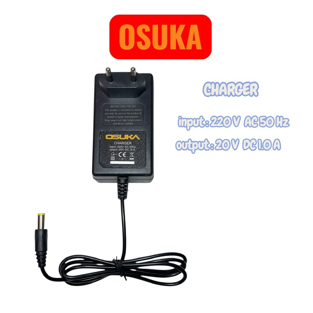 OSUKA ที่ชาร์จแบตเตอรี่ 20 V OSDC-1.0A  ใช้กับแบต osukaได้ทุกรุ่น