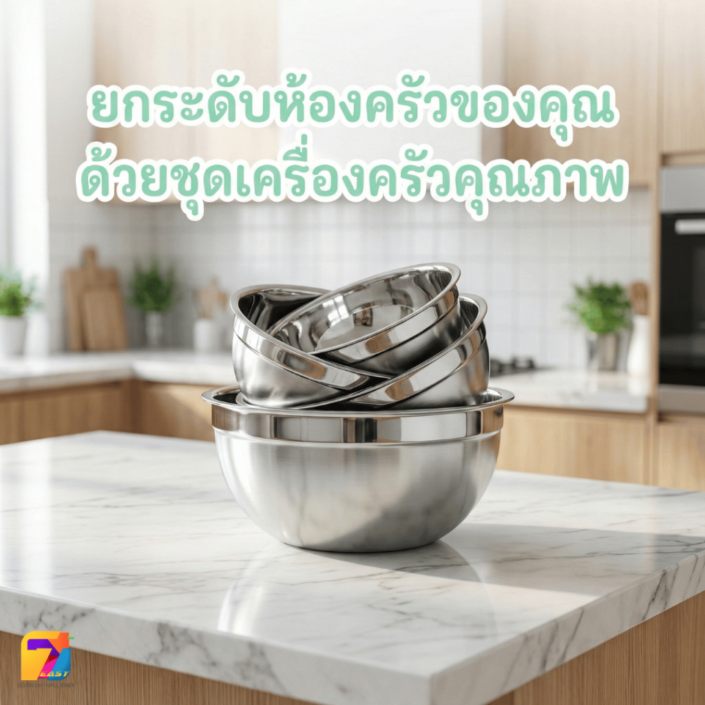 ชามผสม ชามผสมสแตนเลส (18-38 ซม.) กะละมังเตรียมอาหาร ชามเตรียมเบเกอรี่ สแตนเลสเนื้อดี หนา ทนทาน พร้อมส่งในไทย - รูปที่ 7