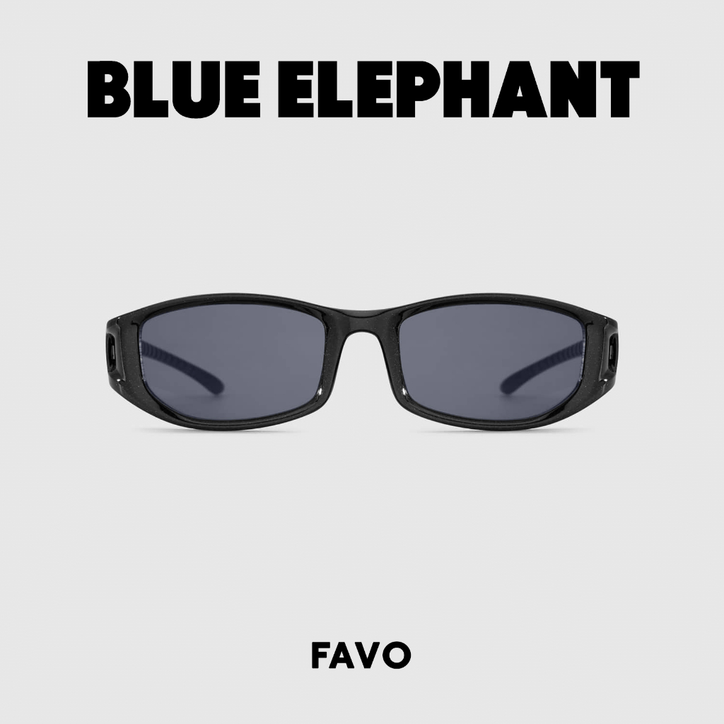 SUNGLASSES BLUE ELEPHANT - FAVO (Black Semi, Olive)